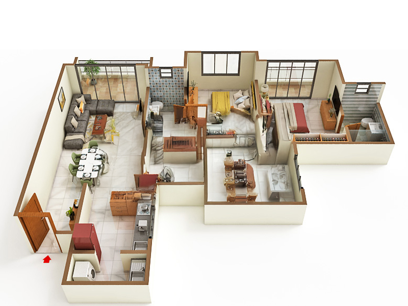Floor plan of Kohinoor Satori &mdash; photo gallery, images, brochure, amenities, cost sheet, price breakup, availability details, RERA number, RERA certificate, possession date, layout plan, logo, floor plan, master plan, and location map showcasing project highlights and features.