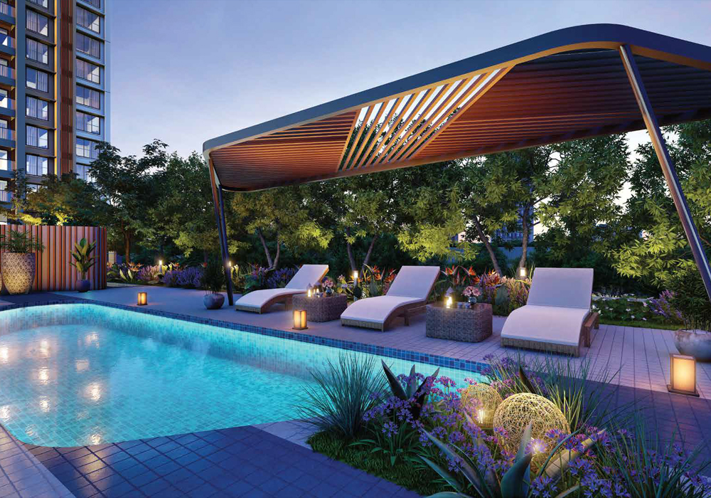 Exterior view of Kohinoor Satori &mdash; photo gallery, images, brochure, amenities, cost sheet, price breakup, availability details, RERA number, RERA certificate, possession date, layout plan, logo, floor plan, master plan, and location map showcasing project highlights and features.